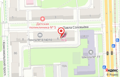 Салон красоты authentica club grange в Свердловском районе на карте