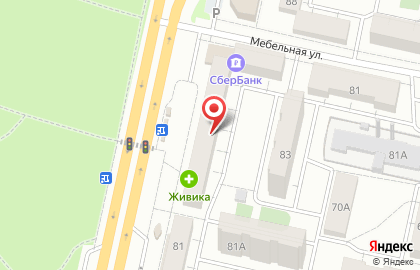 Магазин Красное & Белое на Мебельной улице, 85а на карте