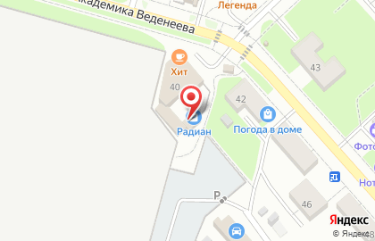 Магазин Радиан на улице Академика Веденеева на карте