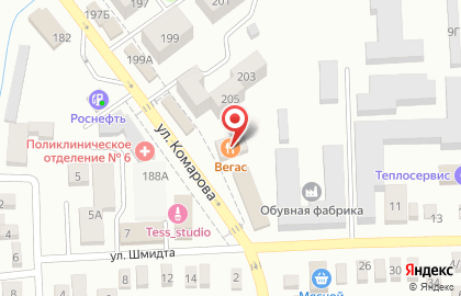 Кафе-клуб Вегас на Коммунистической улице на карте