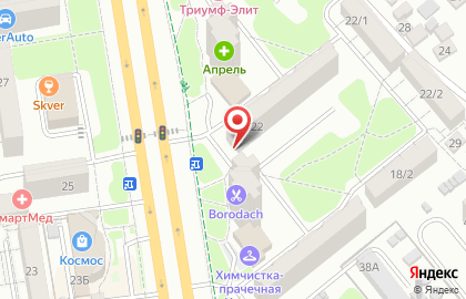 Ателье Велюр на проспекте Космонавтов на карте