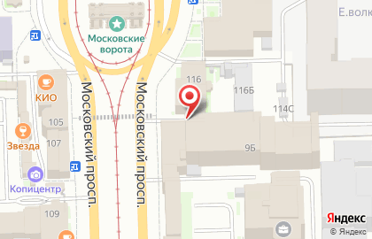 Интурист у Московских ворот на карте