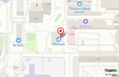 Универсам Верный на улице Адоратского на карте