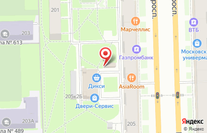 Магазин овощей и фруктов на Московском проспекте на карте