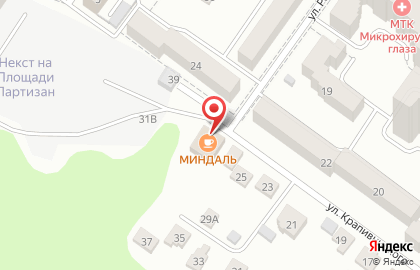 Кафе Миндаль в Советском районе на карте