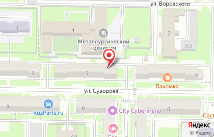 Доктор Борменталь на улице Суворова на карте