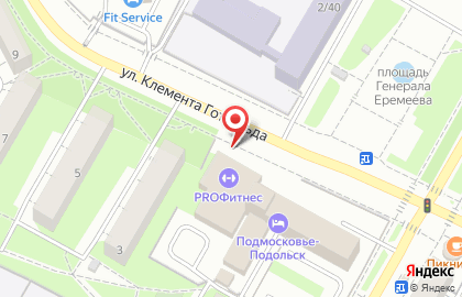 Фитнес-клуб PROфитнес на улице Клемента Готвальда на карте