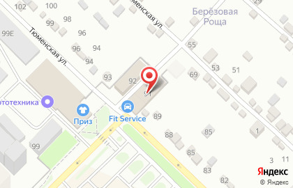 Автосервис FIT SERVICE на Тюменской улице в Новосибирске на карте