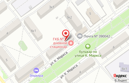 Почтовое отделение №42 на улице К.Маркса на карте