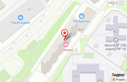 Нева на Клязьминской улице на карте