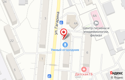 Магазин Умный огородник на улице Гагарина на карте