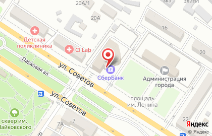 Служба курьерской доставки СберЛогистика на улице Советов на карте