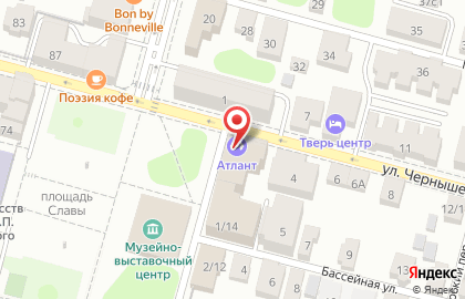 Фитнес-клуб Атлант на улице Чернышевского на карте