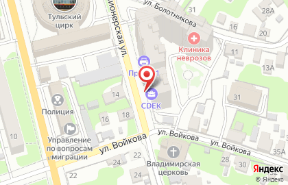 Служба доставки Cdek в Центральном районе на карте