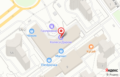 Шинный центр Колеса Даром в Автозаводском районе на карте