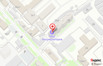 Компания Мир аккумуляторов в Центральном районе на карте