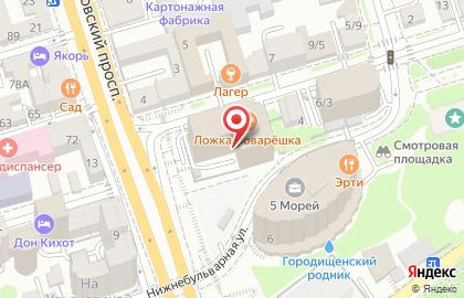 Компания по оказанию бухгалтерских услуг БухПартнер на Ворошиловском проспекте на карте