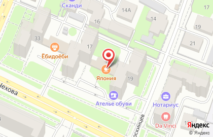 Кафе Зеленый луг на улице Чехова на карте