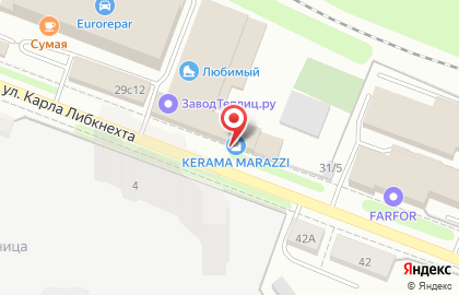 Магазин керамической плитки и керамического гранита Kerama Marazzi на улице Карла Либкнехта на карте