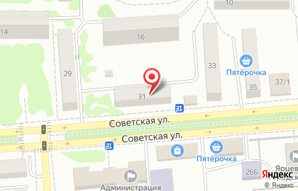 Офис продаж Билайн на Советской улице в Ярцево на карте