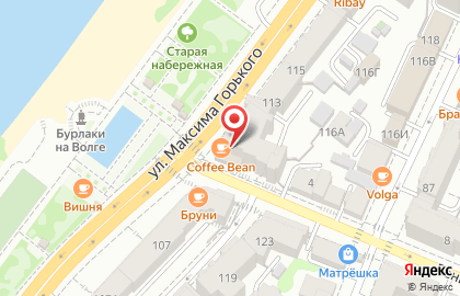 Кофейня Coffee Bean на улице Ленинградской на карте
