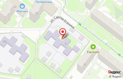 Детский сад №47 на улице Сергея Есенина на карте