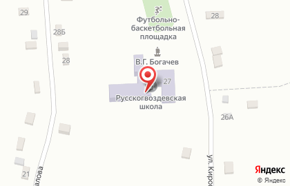 Русскогвоздёвская школа Рамонского района на карте