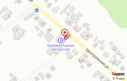 Шиномонтажная мастерская на Центральной улице на карте