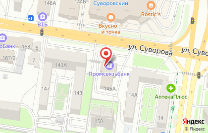 Нет проблем на улице Суворова на карте