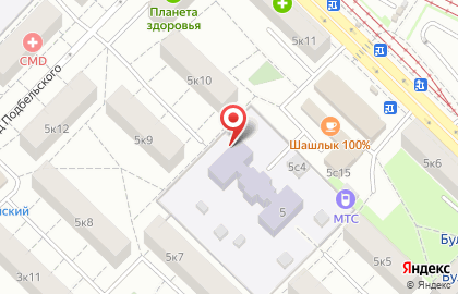 Школа №1360 с дошкольным отделением на метро Улица Подбельского на карте