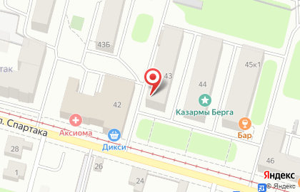 Сауна Алион на улице Спартака на карте