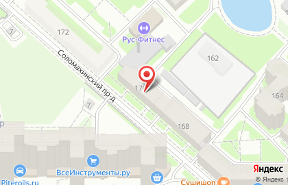 Студия сценических искусств Mandarin club на метро Проспект Ветеранов на карте