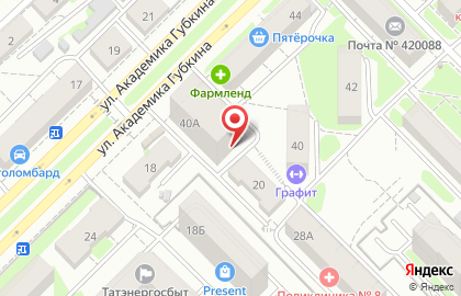 Брусчатка Поволжья на улице Академика Губкина на карте