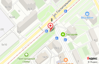 Киоск печатной продукции АМО-Пресс на улице Госпитальный Вал на карте