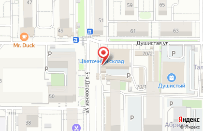 Продовольственный магазин Верас на 5-ой Дорожной улице на карте