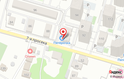 Супермаркет Пятёрочка на 7-й просеке на карте