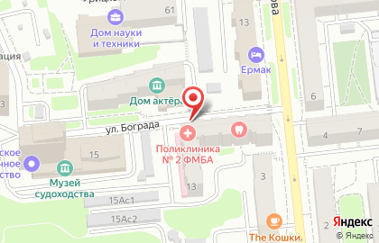 Поликлиника №2, ФГБУЗ ФМБА России на карте