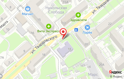 Киоск по продаже кондитерских изделий и выпечки в Смоленске на карте