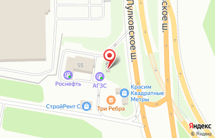 Вематэк-север на Пулковском шоссе на карте