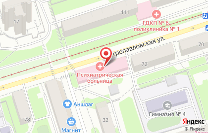 Психоневрологический диспансер на Петропавловской улице на карте