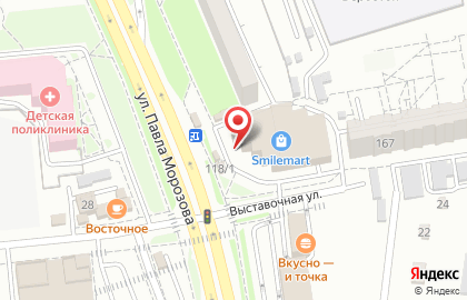 Школа танцев Дэнс Нэйшн на улице Морозова Павла Леонтьевича на карте