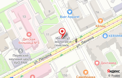 Новый вектор на улице Ленина на карте