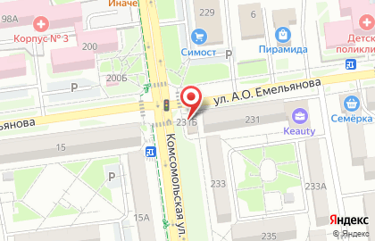 Продуктовый магазин Омега в Южно-Сахалинске на карте