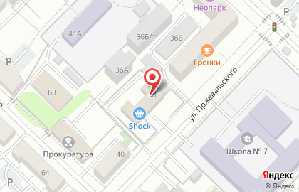 Пожарная часть №101 на улице Пржевальского на карте
