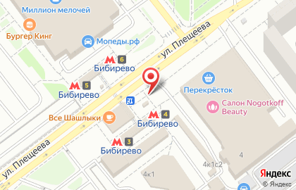 Киоск печатной продукции АМО-Пресс на улице Плещеева на карте
