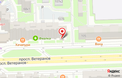 Магазин одежды Шок Цена на проспекте Ветеранов на карте