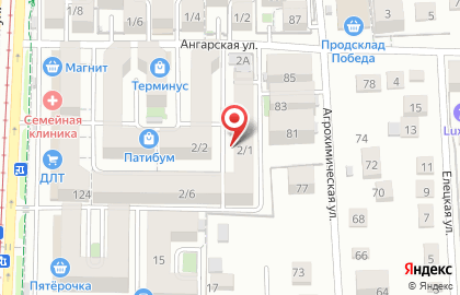 Новостройки на Ангарской улице на карте