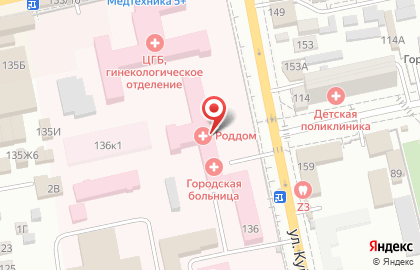 Поликлиника №1 г. Батайска в Ростове-на-Дону на карте