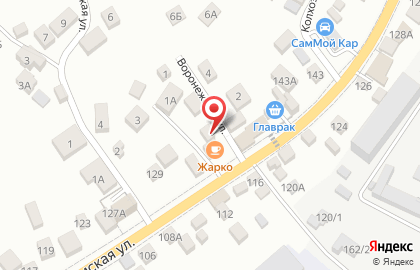 Продовольственный магазин в Адлерском районе на карте