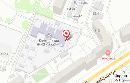 Детский сад Кораблик №42 на карте